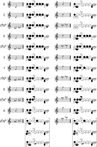 notes for flute_Low